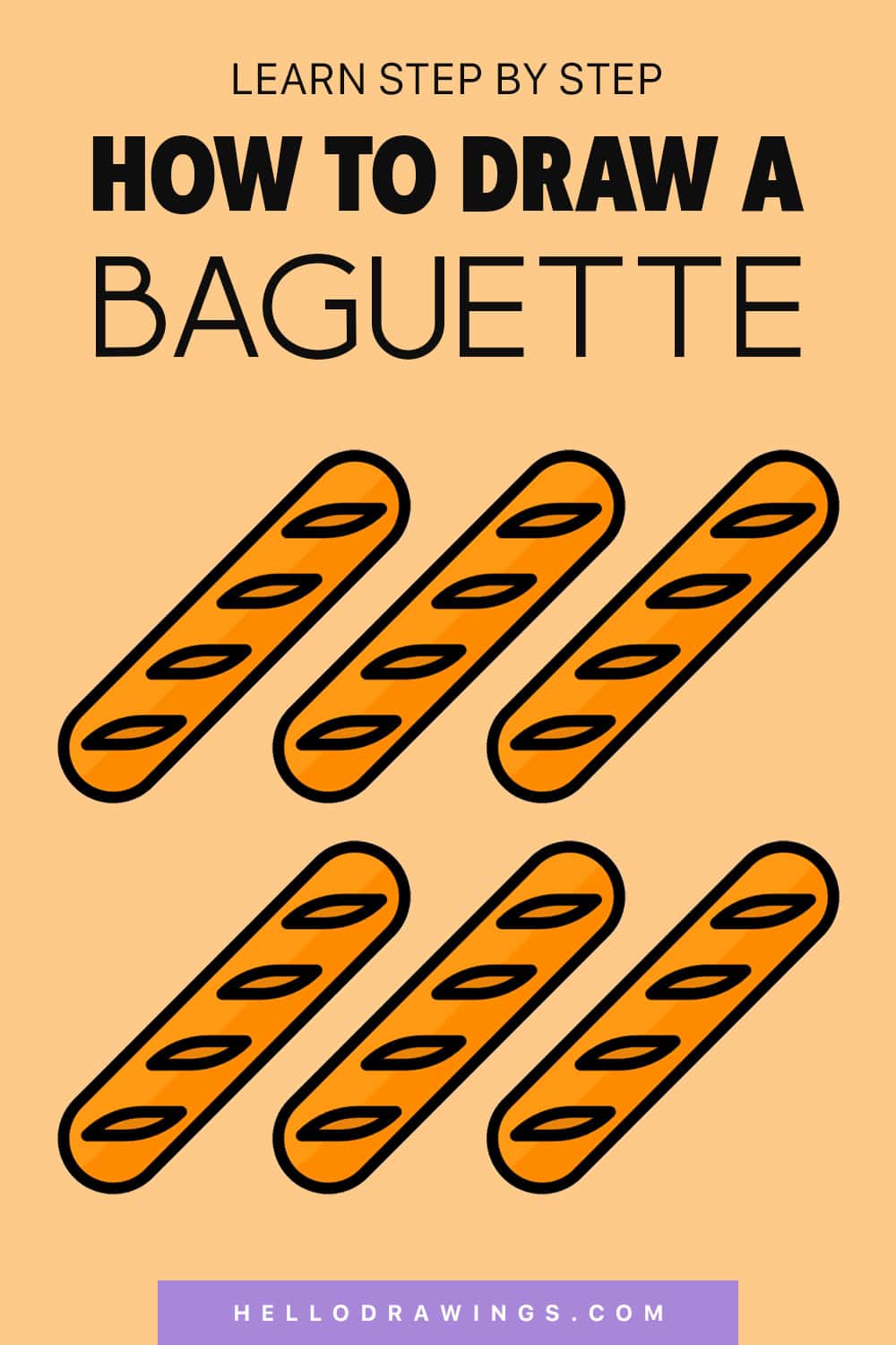 How To Draw A Baguette – Quick Drawings For Kids To Enjoy