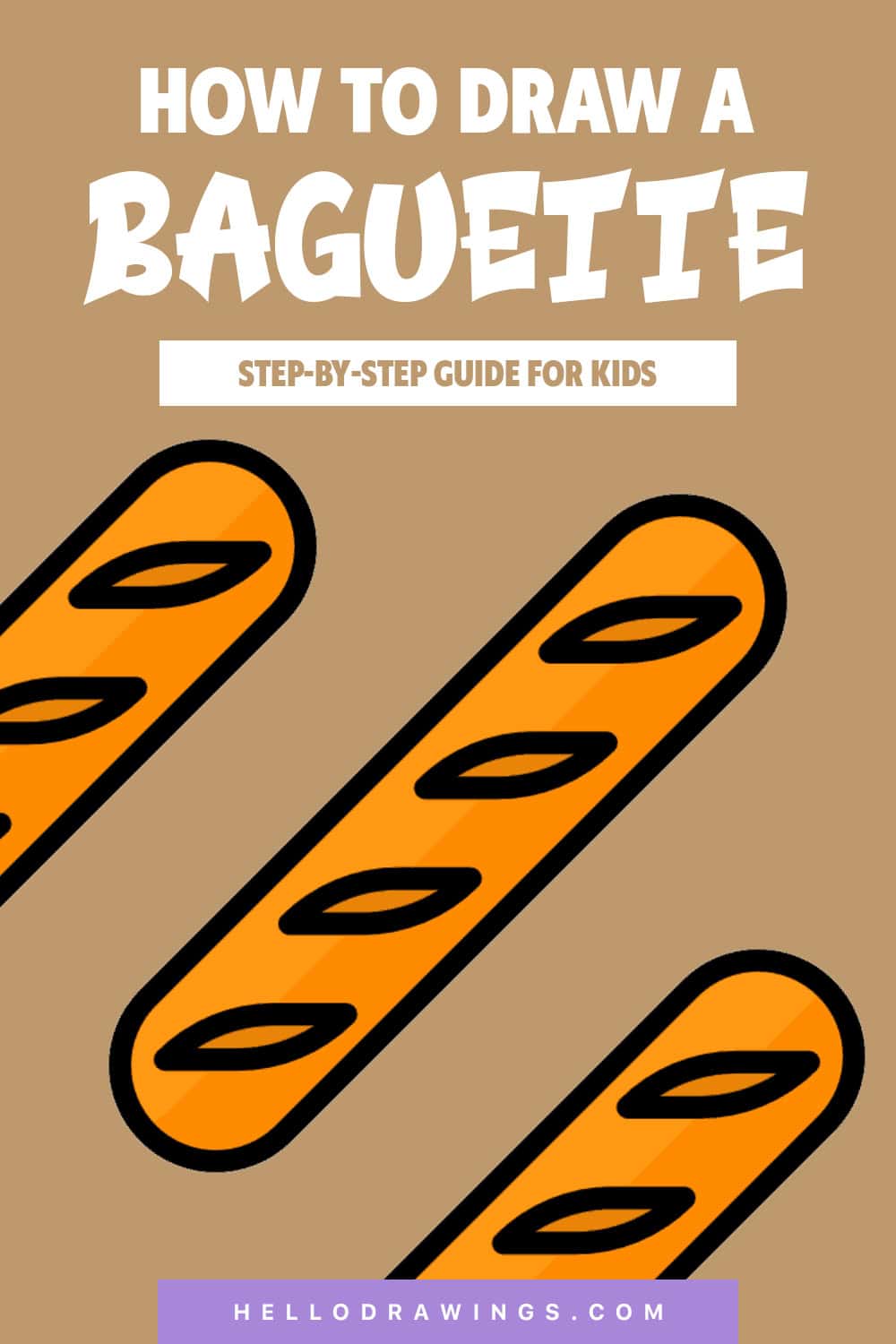 How To Draw A Baguette – Step-By-Step Drawings For Kids