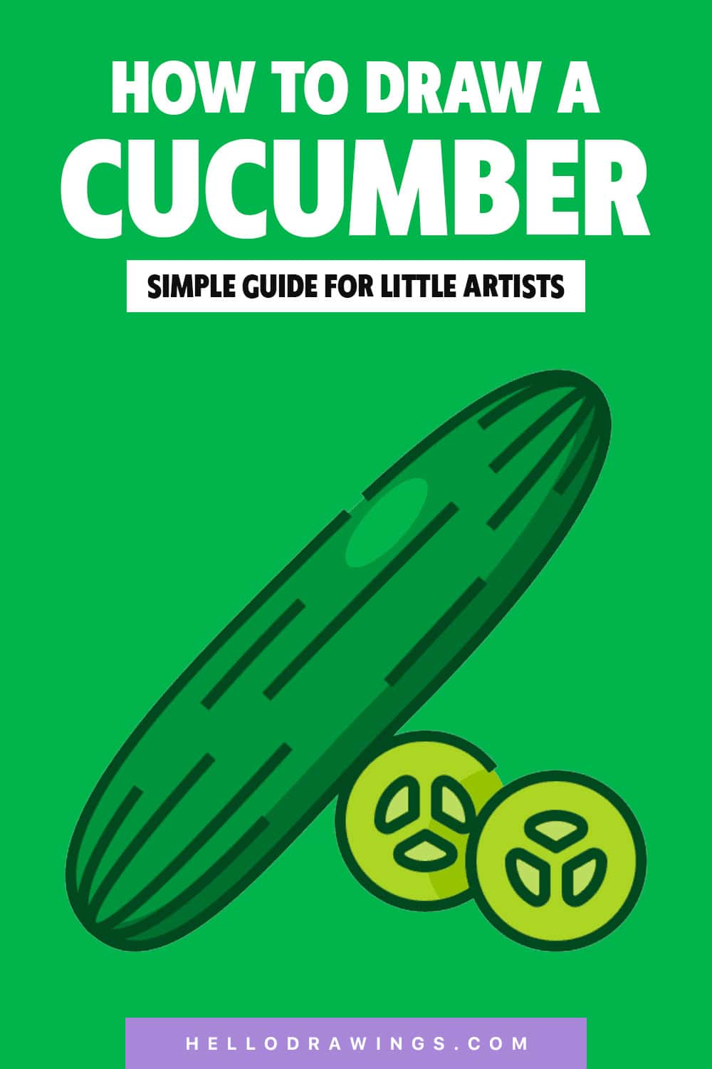 How To Draw A Cucumber – Simple Guide For Little Artists