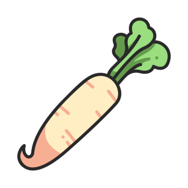 How To Draw A Radish In (8) Easy Steps For Kids