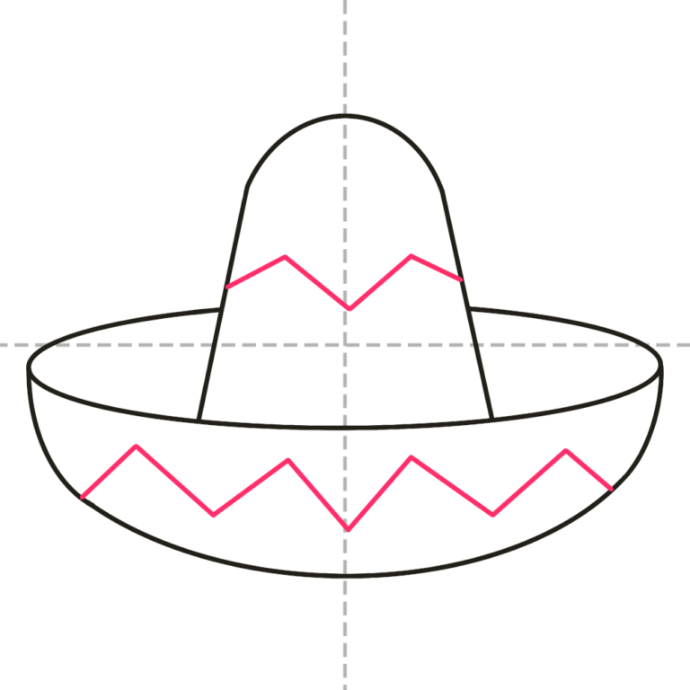 How To Draw A Sombrero In (6) Easy Steps For Kids