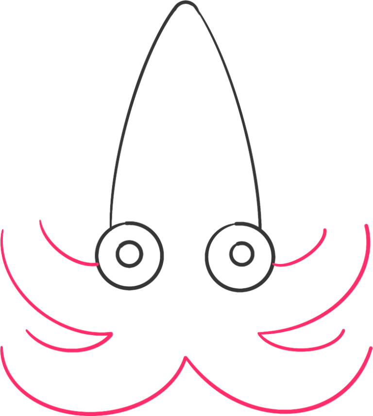 How To Draw A Squid In (6) Simple Steps For Kids