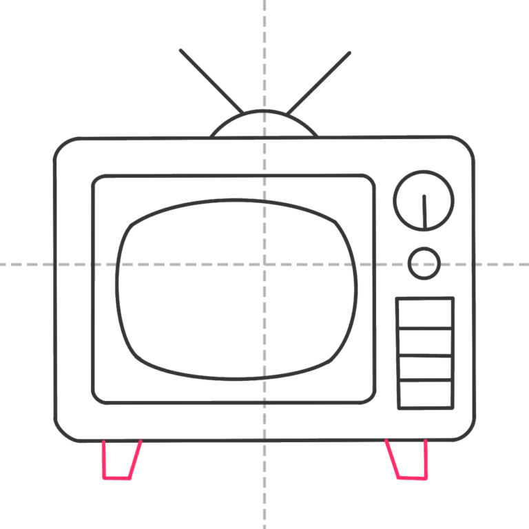 How To Draw A Tv In (7) Easy Steps For Kids
