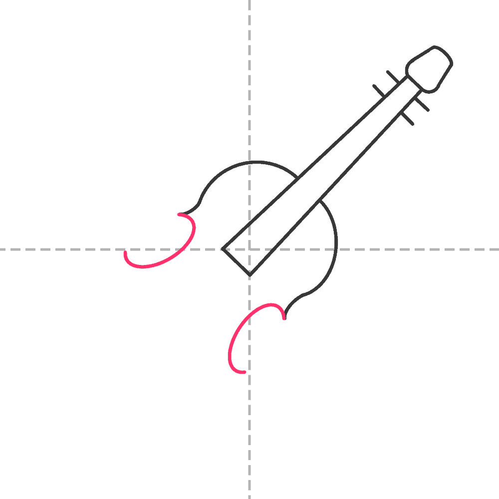 how to draw a violin step 4
