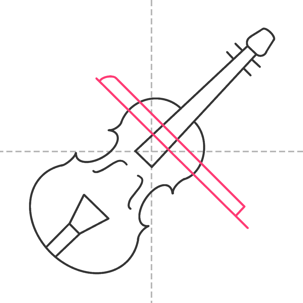 how to draw a violin step 7
