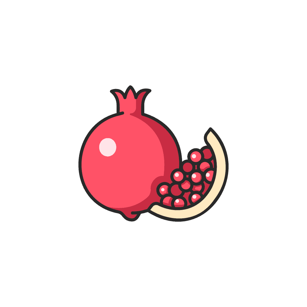 How To Draw A Pomegranate In (10) Easy Steps For Kids