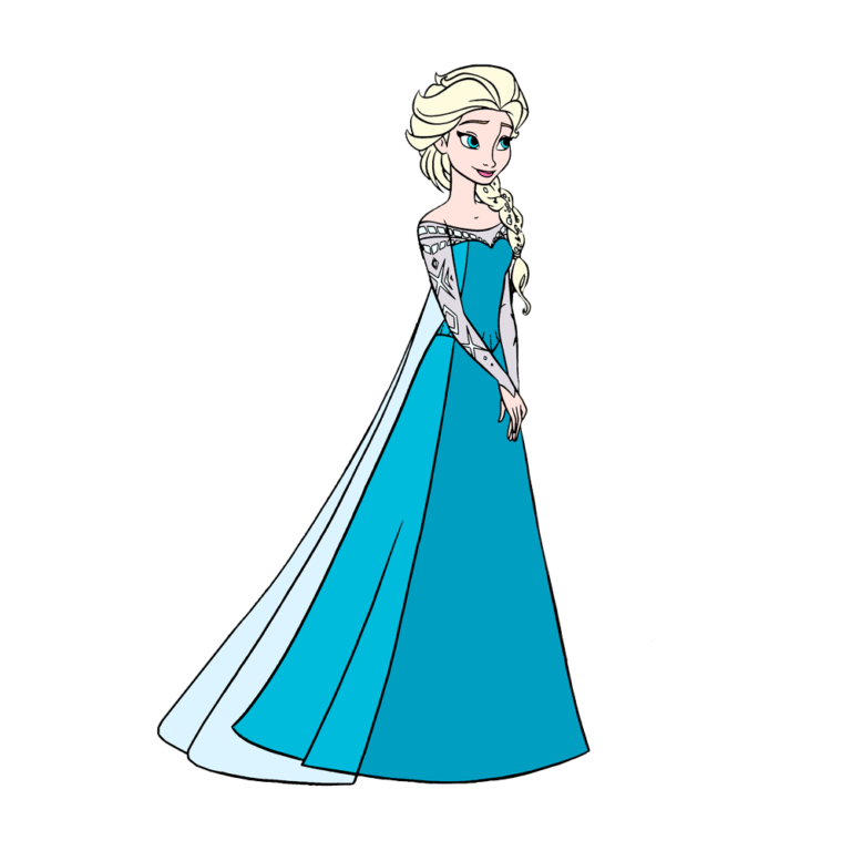 How To Draw Elsa In (15) Easy Steps For Kids